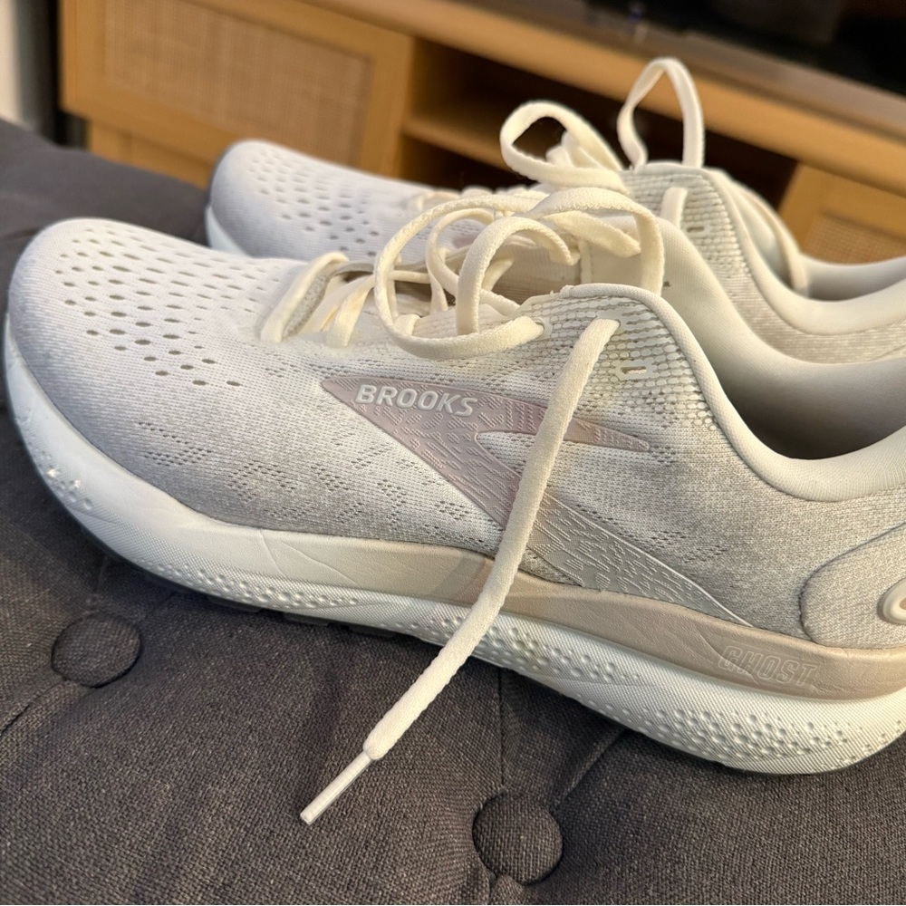 Brooks White Running Shoes